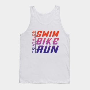 Swim Bike Run / triathlon Tank Top